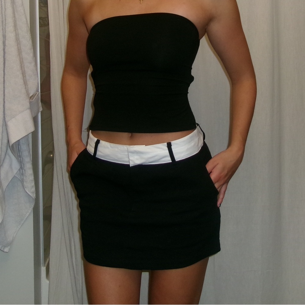 White Fox Black Skirt